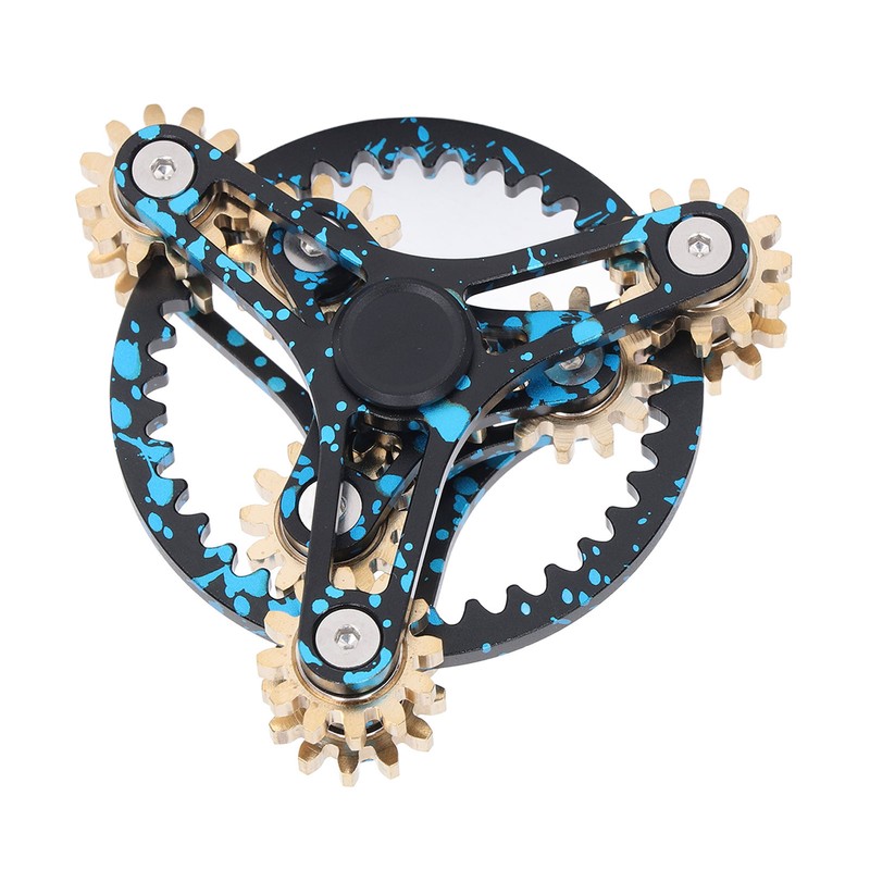 Pure Brass Gears Linkage Hand Gyroscope Toy Break Bad Habits