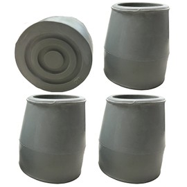 PCP Replacement Walker or Commode Tips, 1 inch / 2.5 cm Diameter (Gray, Set of 4)