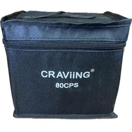 80pcs / 36pcs Dual Tip Markers for Kids and Adults, Perfect for Sketching, Graffiti, Anime, Manga, Painting, Colouring and Drawing, Dual Tip Artists Drawing Markers Pens Chisel & Bullet with Bag (80)