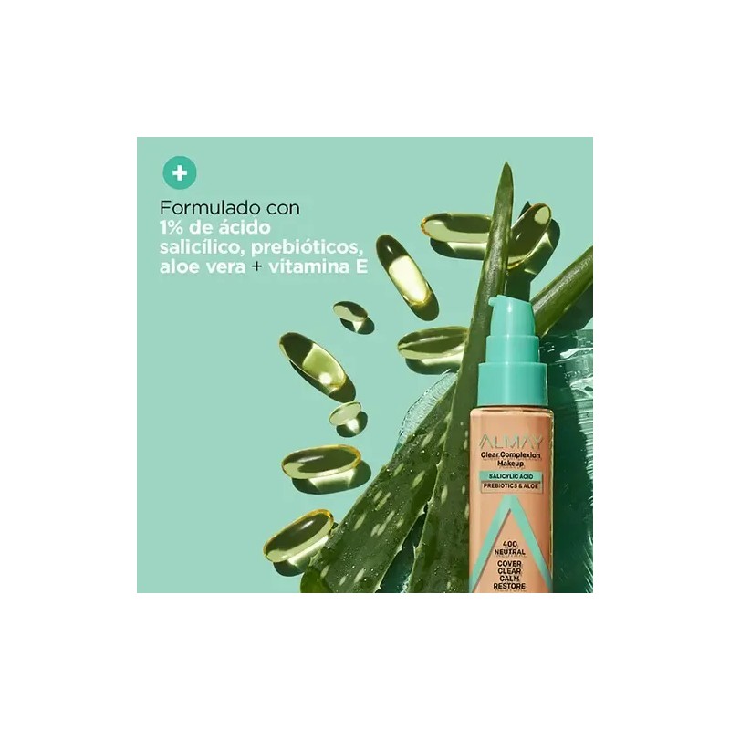 Base De Maquillaje Almay Clear Complexion Tono: Natural Tan