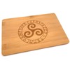 Samunshi® Wooden Board with Engraving Triskele Runes Made of Bamboo