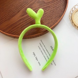 6Pcs Adorable Sprouts Headband Sapling Hairpin for Women Kids Comfortable Plush Cartoon Green Bean Sprout Hair Accessory for Parties Weddings and Cosplay Events Decor Gift Nonslip (Green, Headband)