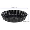 YUENPUN 10 PCS 10cm Quiche Pan, 4 Inch Mini Black