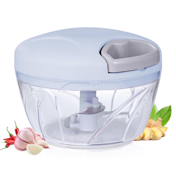 NIUAWASA 500ml Small Onion and Garlic Mincer Chopper Vegetable Cutter
