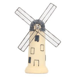 Dutch Windmill Statue Decorative Exquisite Windmill Ornament Figurine for Office TV Cabinet Desk Type 1