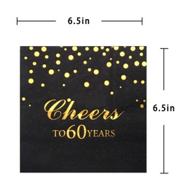 Pandecor 50 Pieces 3 Layers Birthday Party Napkins,6.5 x 6.5 Inches 6.5 x 6.5 Inches Disposable Paper Napkins,Gold Confetti Foil Birthday Party Decorations
