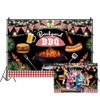 DORCEV 8x6ft Backyard BBQ Backdrop Picnic Barbecue Beer Burgers Hot