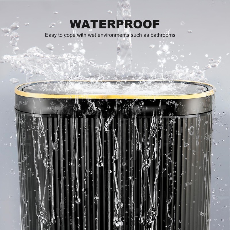 Supteron Bathroom Trash Can with Lid 3.1 Gallon Narrow Trash