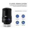 Vancoco G1/2 Thermostatic Valve with Sealing Ring Connection for Radiators,
