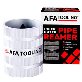 AFA Tooling - Inner/Outer Pipe Reamer for 3/8" to 2" Pipes, Deburring Tool with Inner & Outer Cones for Smoothing & Reaming Copper, Stainless Steel, PVC, Metal & Aluminium - Plumbing Tool