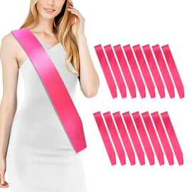 16 Pcs Sash Blank Satin Sash Rose Sash Party, Bride To Be Sash, Plain Sash, Diy Sash Sashes For Pageants, Birthday, Party, Wedding, Graduation, Hen Party, Homecoming, Custom Sashes, Make Your Own Sash