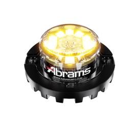 Abrams SAE Class-1 Blaster 120 (Amber/Amber) 36W - 12 LED Tow Truck Construction Vehicle LED Hideaway Surface Mount Strobe Warning Light