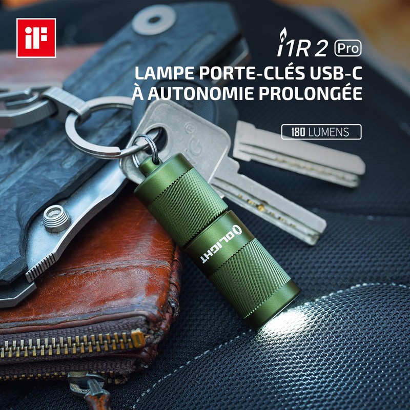 OLIGHT I1R 2 Pro Eos 180 Lumens EDC Rechargeable Keychain