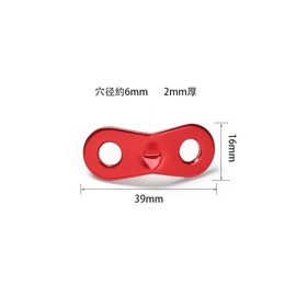 SSZYMAOYI Adjustable Metal Fittings, Rope Tensioner, Set of 30, Red, Black, 15 Each), Aluminum, Flexible Metal Fittings, Rope Length Adjustment, Outdoor Camping Tent