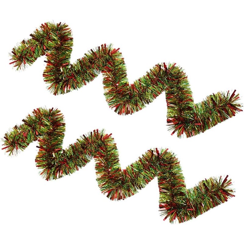 EliteKoopers 1.8m Tinsel Chunky Garland for Christmas Tree Wall Hanging