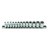 Laser 7590 Bi-Hex Standard Socket Set 1/4"D 13pc