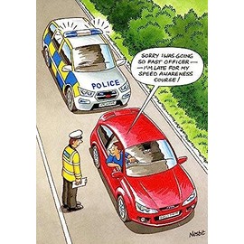 Greeting Card (LD5096) Humour Birthday - Speed Awareness Course - The Funny Side of Life