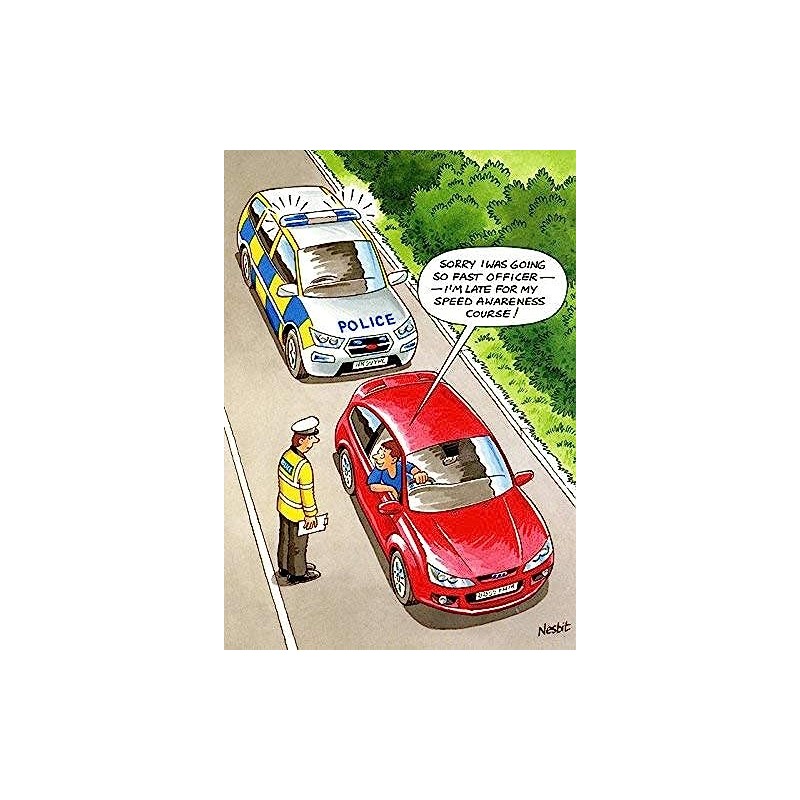 Greeting Card (LD5096) Humour Birthday - Speed Awareness Course -