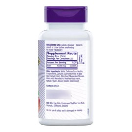 Natrol, Biotina 10,000 Mcg. Pelo, Uñas Y Piel, 250 Tabletas Sabor Strawberry