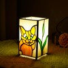 KIPHEPI Orange Cat Small Table Lamp for Bedroom Nightstand, Bedside