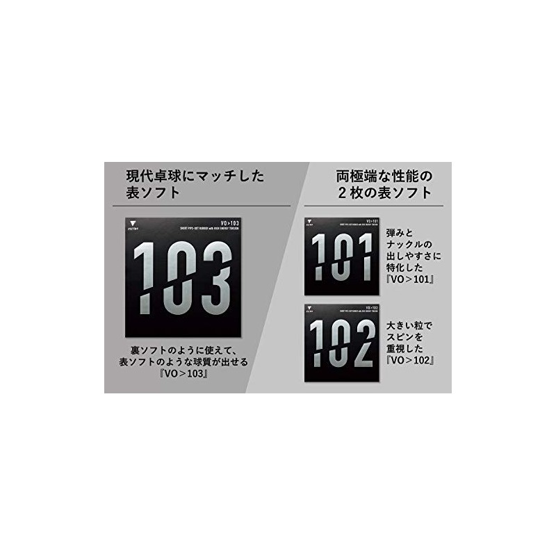VICTAS rubber VO > 103, black, 2.0 mm