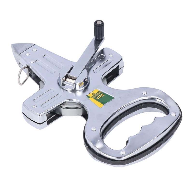 30m Portable Stainless Steel Frame Ruler Thick Durable Hand Operated