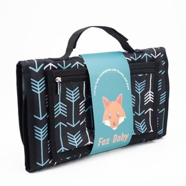 New Born Baby Portable waterproof Diaper Changing Pads, can be hung on baby strollers, car seats, store toys and wet tissues, lightweight with cute patterns, baby shower gifts (Blue Arrow)