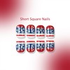 4th of July Press on Nails Extra Short Fake Nails