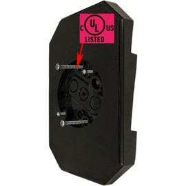 iMBAPrice 8141DBL-BK Black Siding Mounting Kit UL Listed Outdoor Light Mounting Block with Built-in Electrical Box for 1/2-Inch Double 4-Inch Lap Siding, 1-Pack