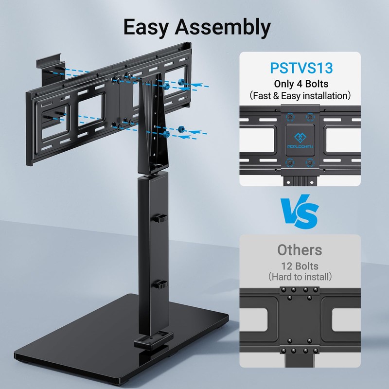 PERLESMITH Universal Swivel TV Stand Legs for 37-65 75 inch