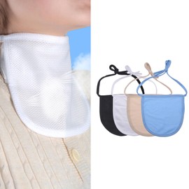 CRAZY ROSA - Funda antipolvo para traqueotomía, 4 piezas de cortinas para garganta con protección contra el estoma del cuello, protectores de tracha transpirables ajustables para un cuidado integral