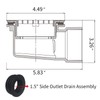 PVC 2''Side Outlet Drain Assembly，for Low Profile Shower Drain Trap