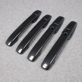 RUIQ Honda New N-Box N-Box Custom JF5 JF6 Exterior Outer Door Handle Cover Knob Full Cover Type For Honda Nbox/Nbox Custom (Carbon Fiber Black Specifications)