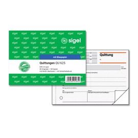 SIGEL QU625 Receipt Pad A6 Landscape 2 x 50 Sheets