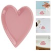 Operitacx Pink Heart Bowl Ceramic Spice Tableware Sushi Dip Bowls