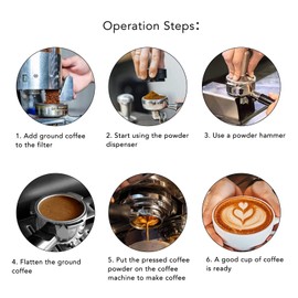 Espresso Basket, Double Cup Portafilter Basket Stainless Steel Coffee Portafilter Filter Basket Espresso Portafilter Basket for Semi Automatic Coffee Machine