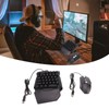 One Handed Keyboard Mouse Set Wired 35 Keys RGB Backlight