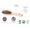 Bürste oval groß aus Holz natur – Handmade in Italy