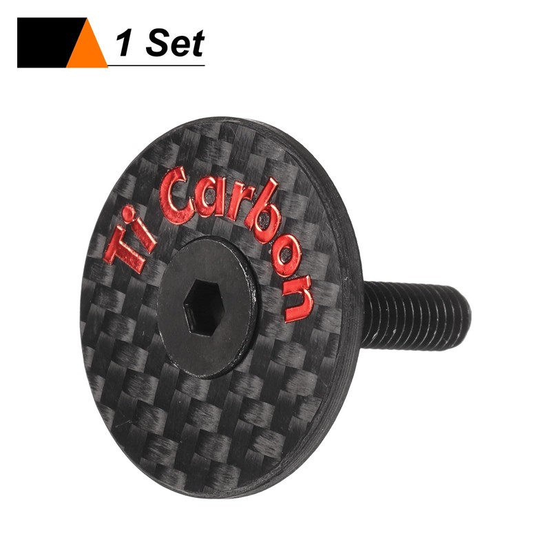 sourcing map 1-1/4 OD Bicycle Headset Stem Top Cap Carbon