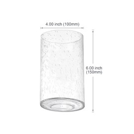 WINSHEN Cylinder Seeded Glass Lamp Shades, Bubble Glass Replacement Lampshades