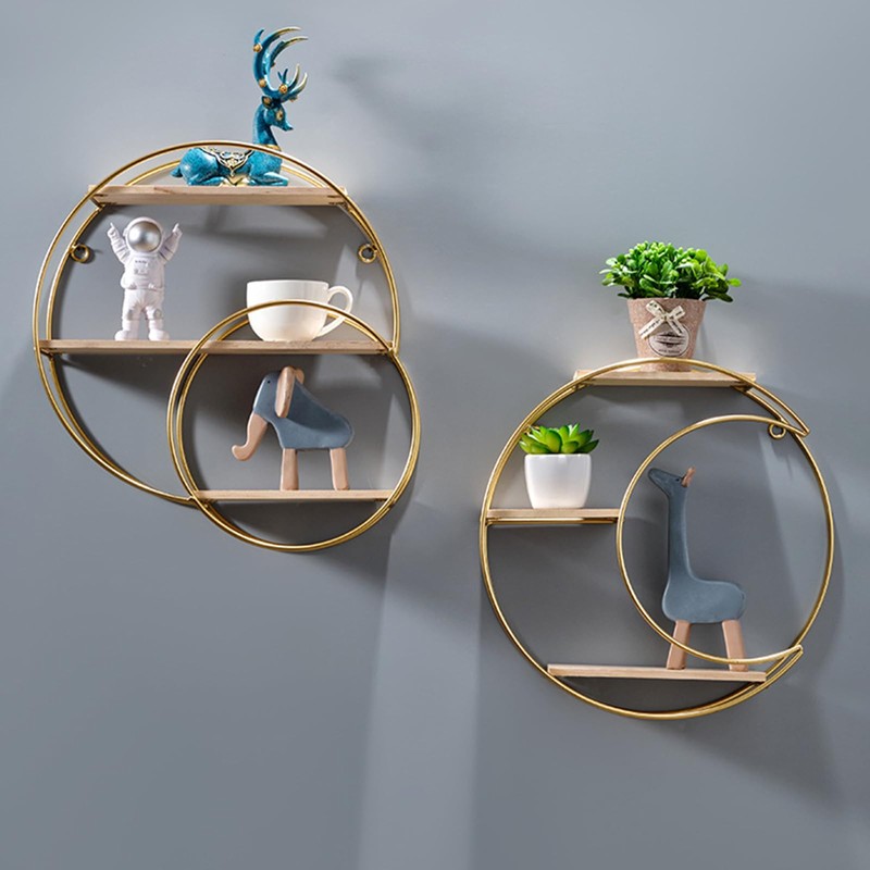 NCONCO Wall Decoration Shelf, Circle Shelf, Wall Decoration, Hand Crafted