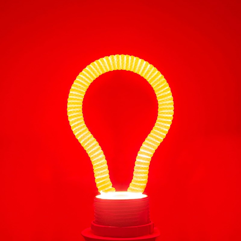 YiDiYi Red LED Spiral Filament Light Bulb, 4W (40W Equiv),