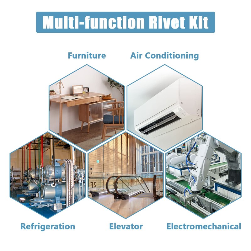 Qjaiune 20PCS 3/8"-16 Stainless Steel Threaded Insert Rivet Nut, 3/8-16UNC