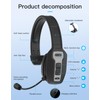 Trucker Bluetooth Headset with Microphone, Wireless Headset with Mic (Noise