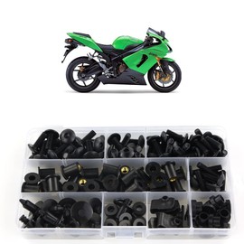Xitomer Motorcycle Fairing Bolts Kits Compatible with 2005 ZX-6R 2006 Ninjia ZX-6R Mounting Kits Full Sets Washers Nuts Fastenings Clips Grommets