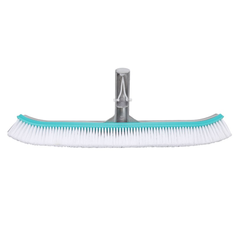 18in Swimming Pool Brush Plastic Nylon Stainless Steel Cleaning Tool