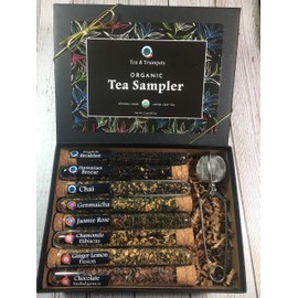 Tea & Trumpets Organic Tea Sampler Gift Set with Infuser