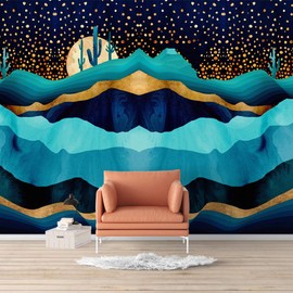 SIGNFORD Wall Mural Nordic Style Nature Landscape Removable Wallpaper Wall Sticker for Bedroom Living Room - 100x144 inches