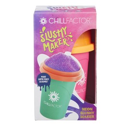 ChillFactor slushy maker Neon Pink - Reusable slushy maker cup, homemade slushies. Squeeze cup slushy maker Kitchen toys