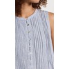 Faherty Women's Isha Dress, Blue Mini Stripe, S